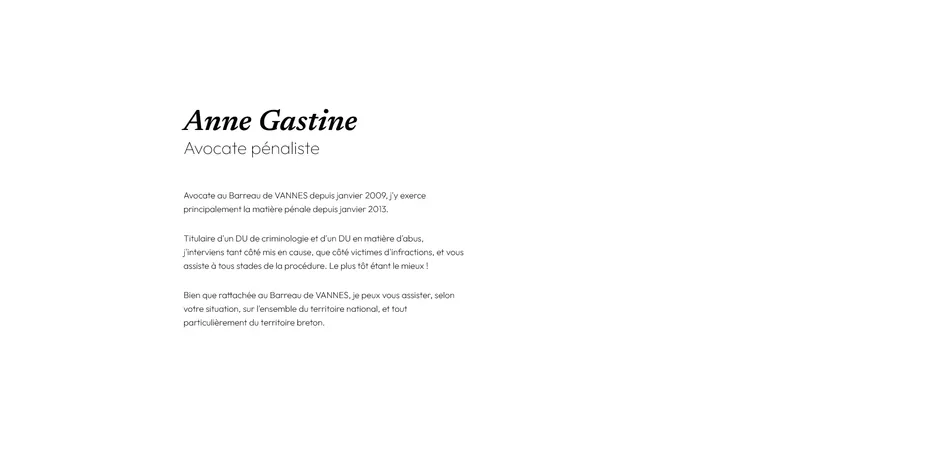 Site web de Maître Maître Gastine, Avocate pénaliste